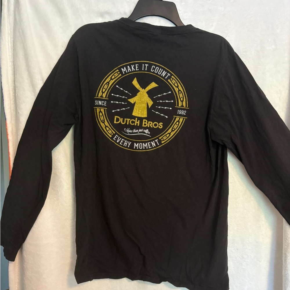 Black Long Sleeve Tee with Dutch Bros Logo- Unisex